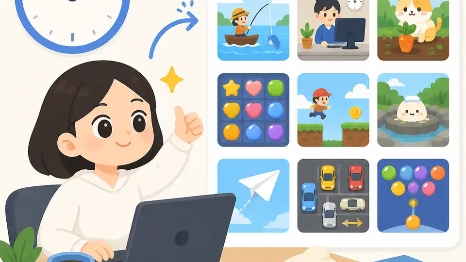 豆包1小時把摸魚遊戲做成合集