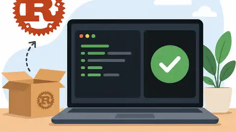 Install Rust on Windows and verify rustc